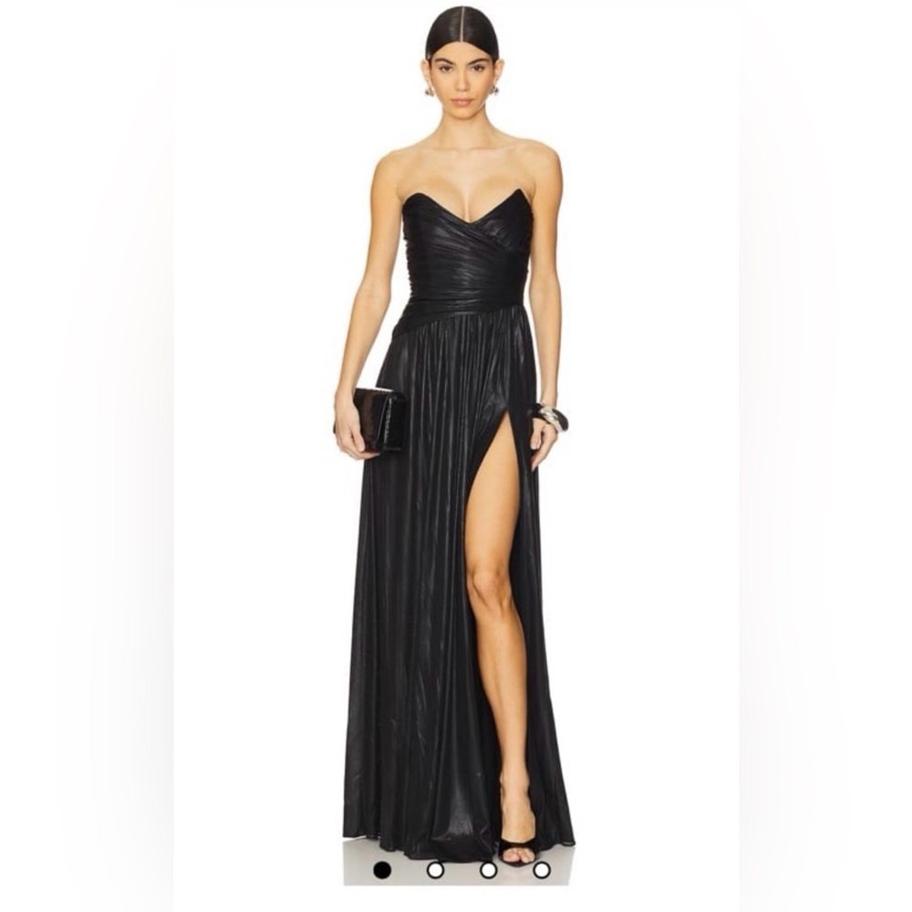 Retrofete Black Strapless Gown